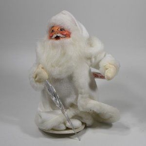 Annalee 8in White Christmas Santa
